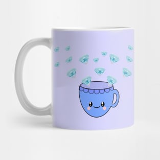 Kawaii Tea Cup and Diamonds Mug